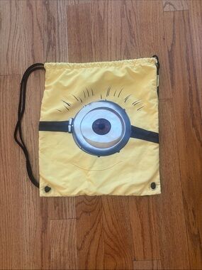 Universal Studios Yellow Drawstring Bag with Logo